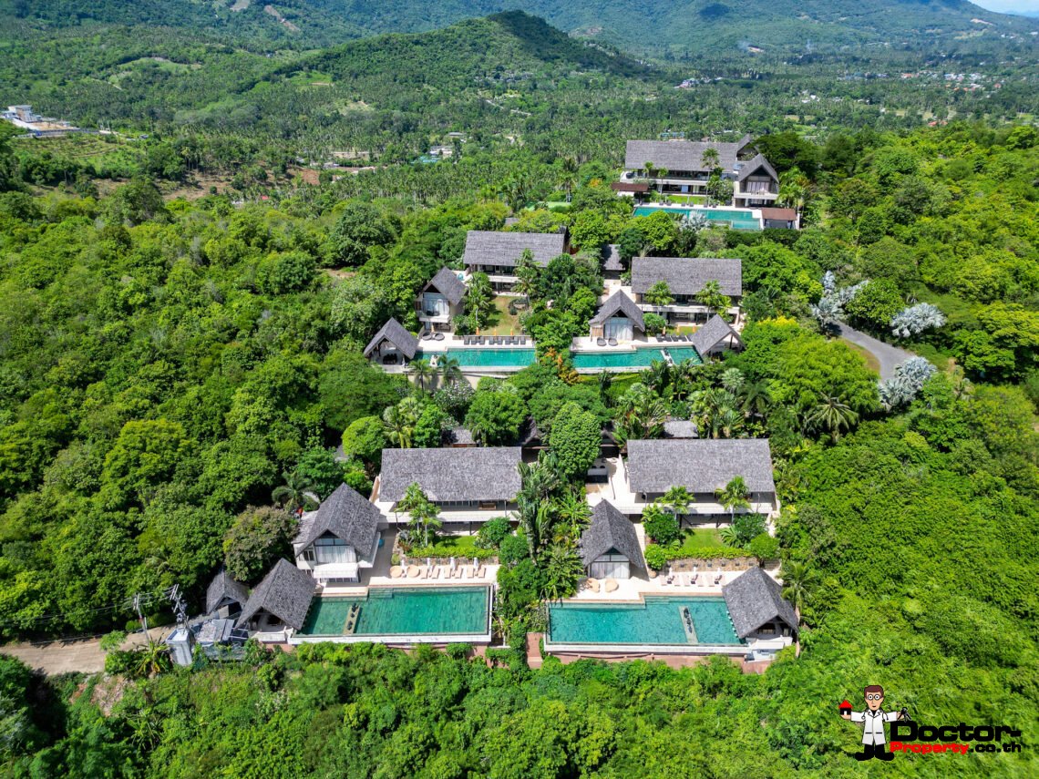 Luxury 4-5 Bedroom Private Pool Villa with Sea View in Bo Phut, Koh Samui – For Sale
